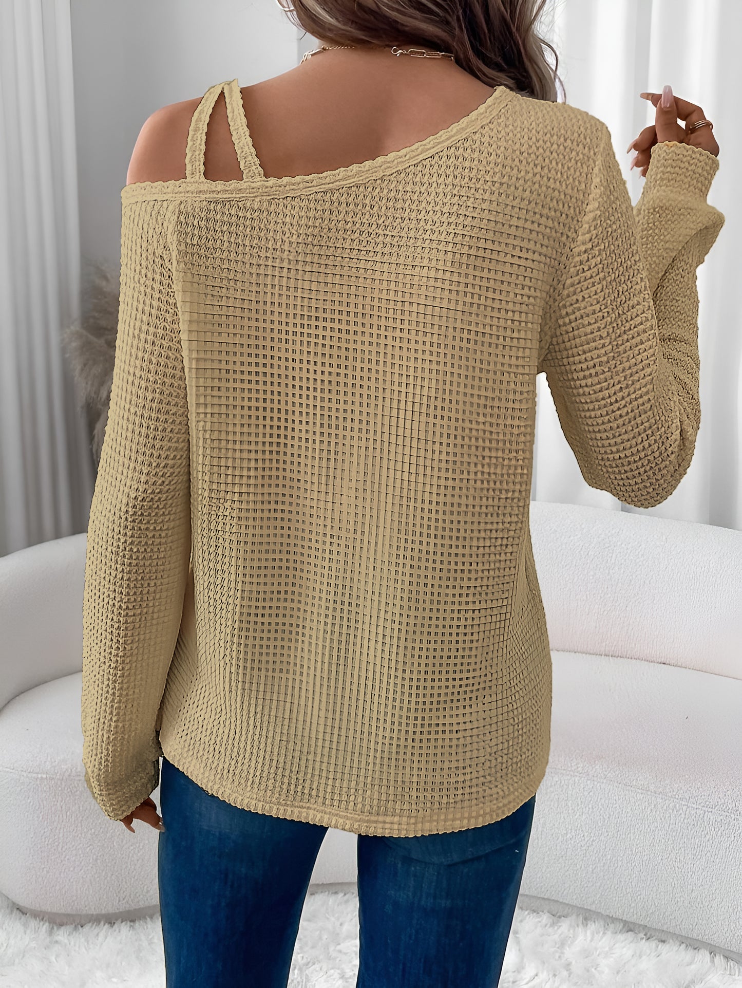 Asymmetric Off-Shoulder Women's Sweatshirt