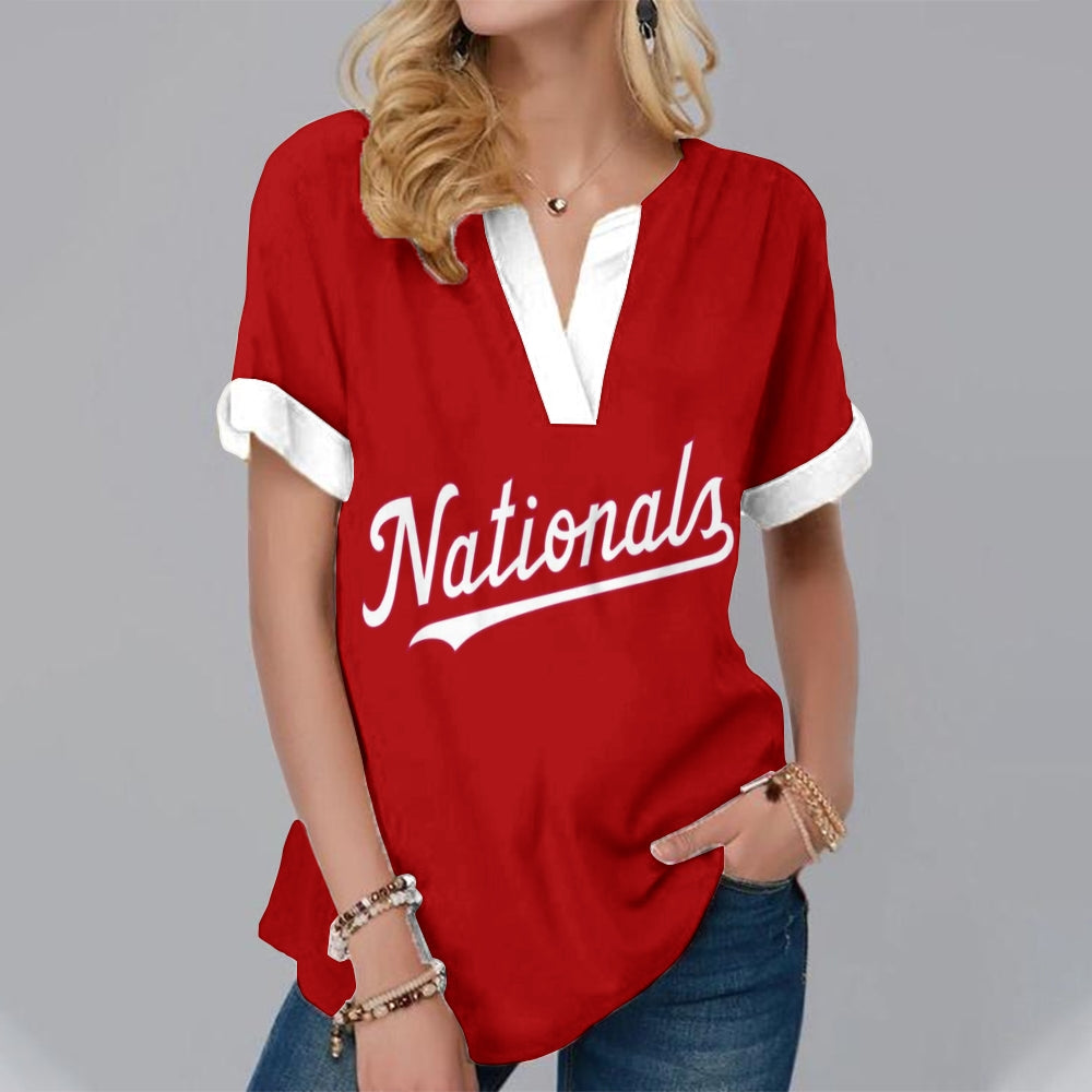 New Fashion Short Sleeve V-Neck Shirt