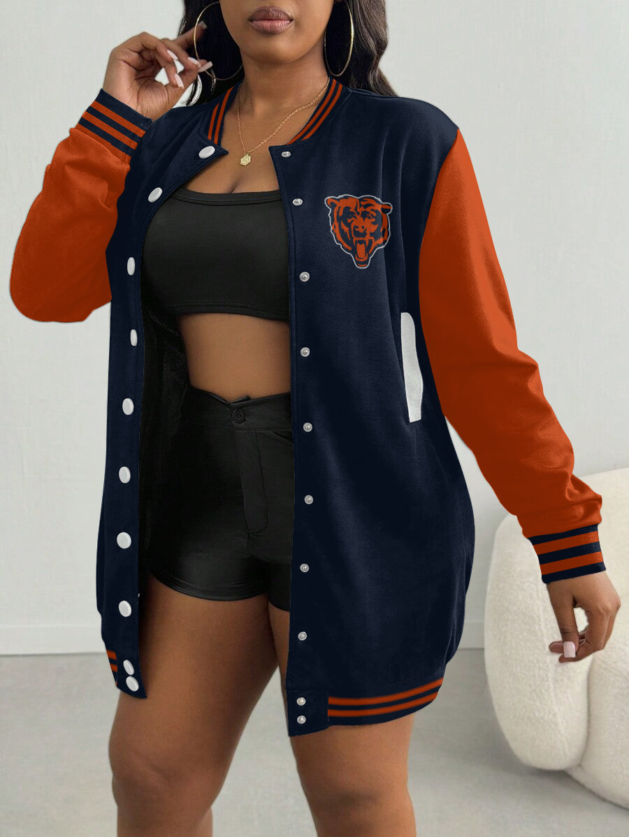 Chicago Bears Women's Limited Edition Button Down Long Sleeve Jacket Dress