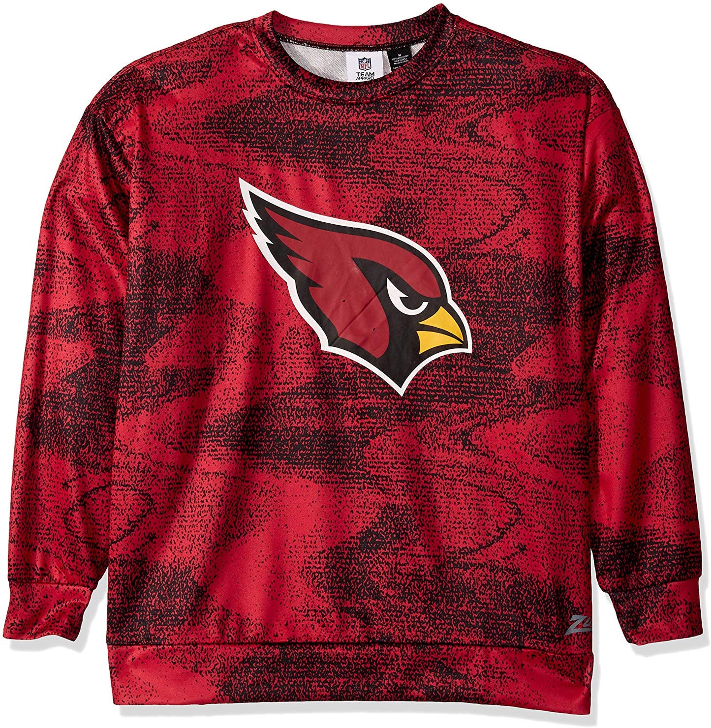 Zubaz NFL Football Men's Arizona Cardinals Static Crew Neck Sweatshirt