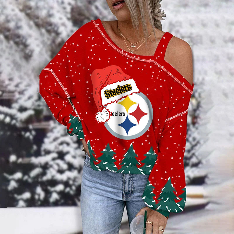 Christmas Patchwork Sleeve Top