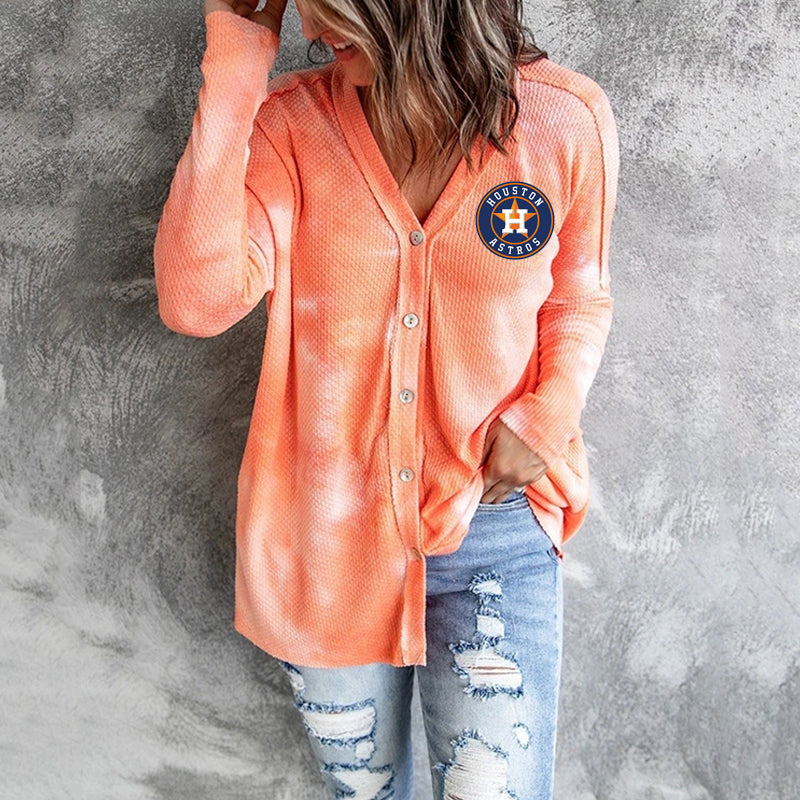 fashion casual printed cardigan sweater