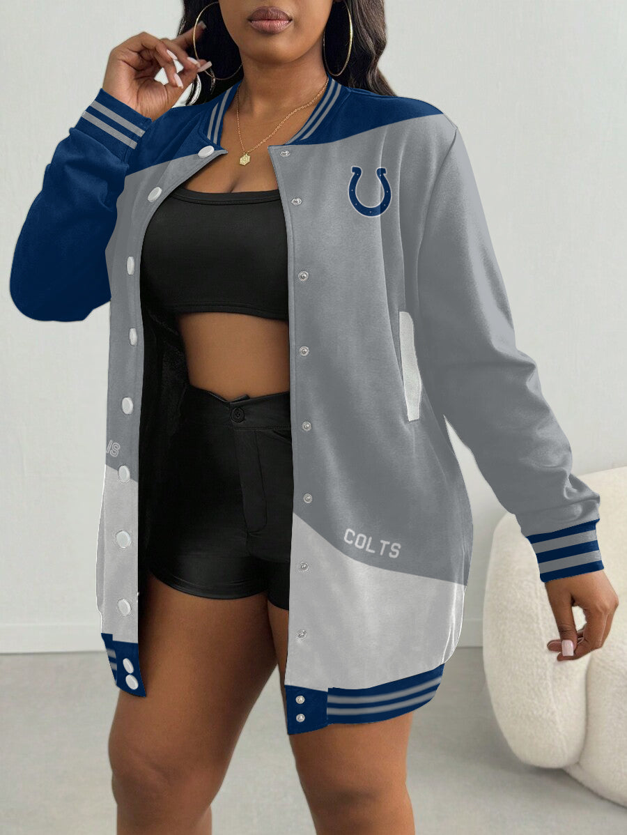 Indianapolis Colts Women's Limited Edition Button Down Long Sleeve Jacket Dress
