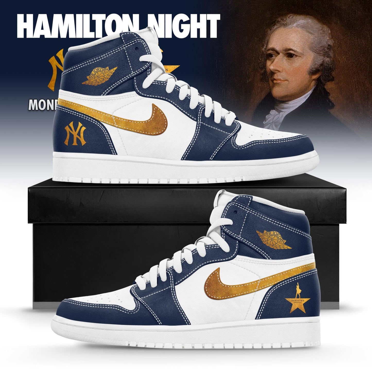 New York Yankees MLB x Hamilton Night 2025 New JD1 Sneaker