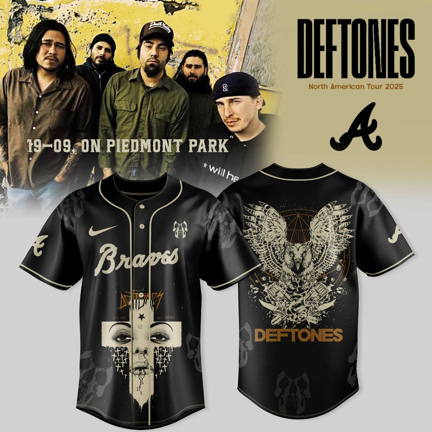 Atlanta Braves X DEFTONES NA TOUR FALL 2025 Jersey