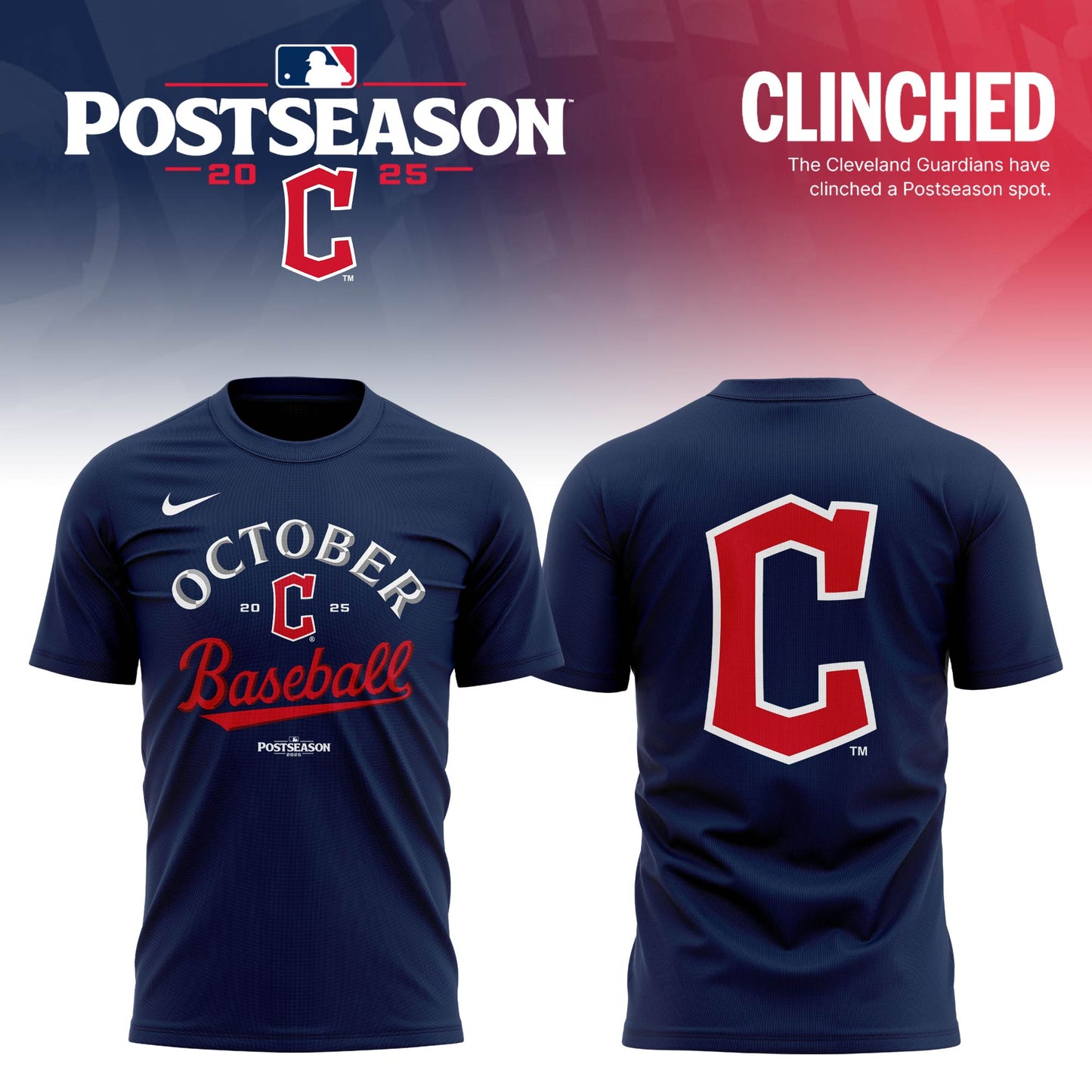 Cleveland Guardians 2025 Postseason Limited T-shirt