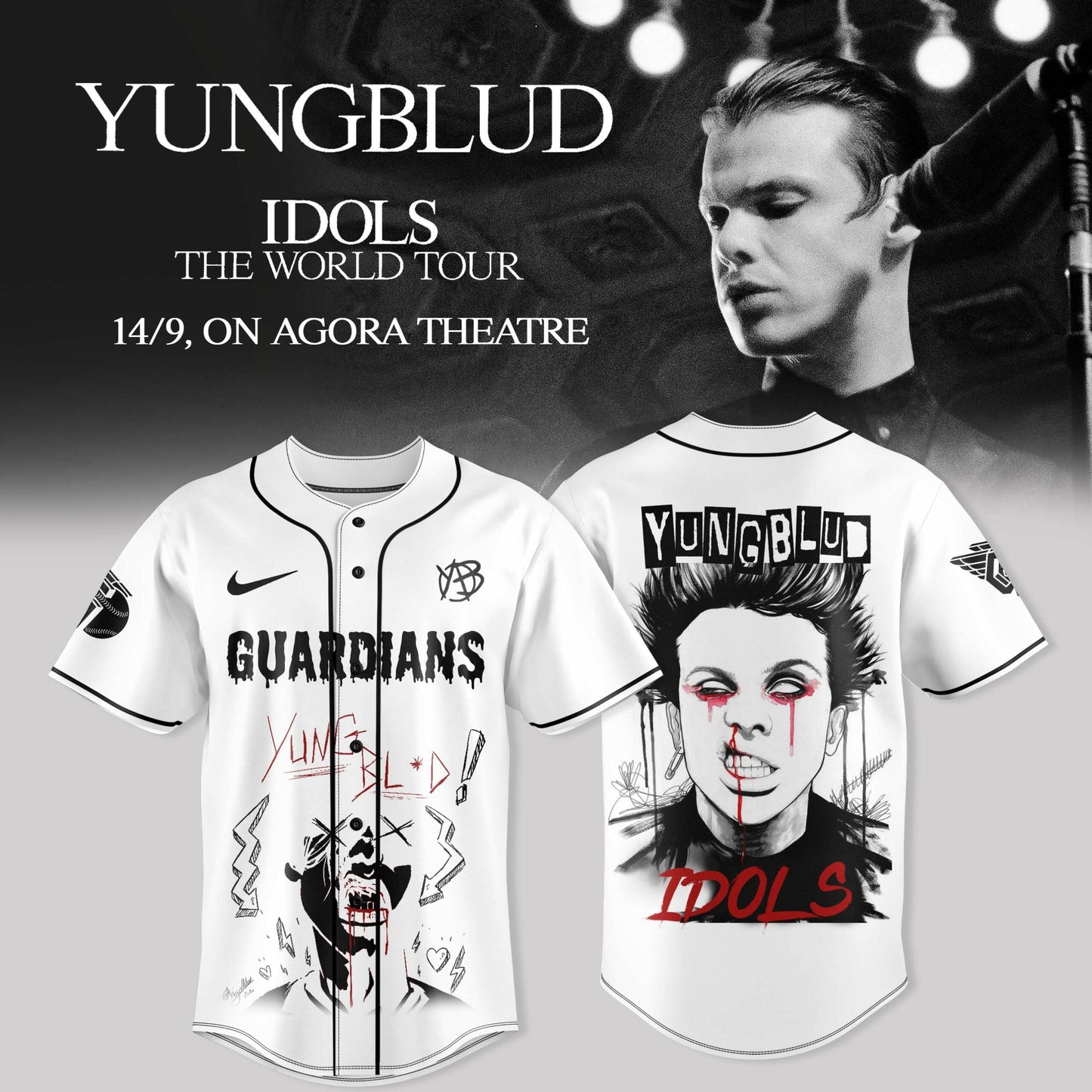 Cleveland Guardians X YUNGBLUD: IDOLS THE WORLD TOUR – NA TOUR Merch Jersey