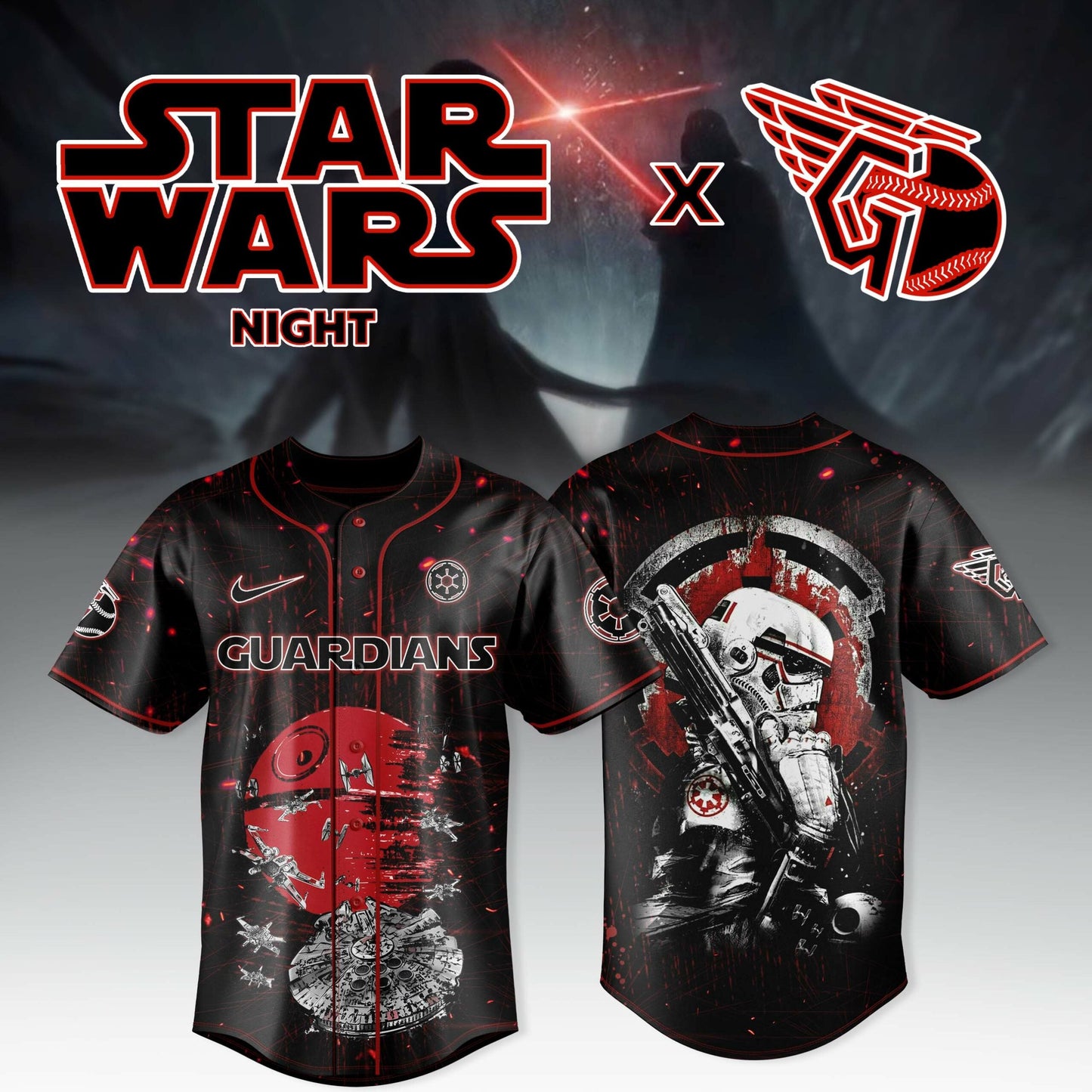 Cleveland Guardians X Star Wars Night New Collection Jersey