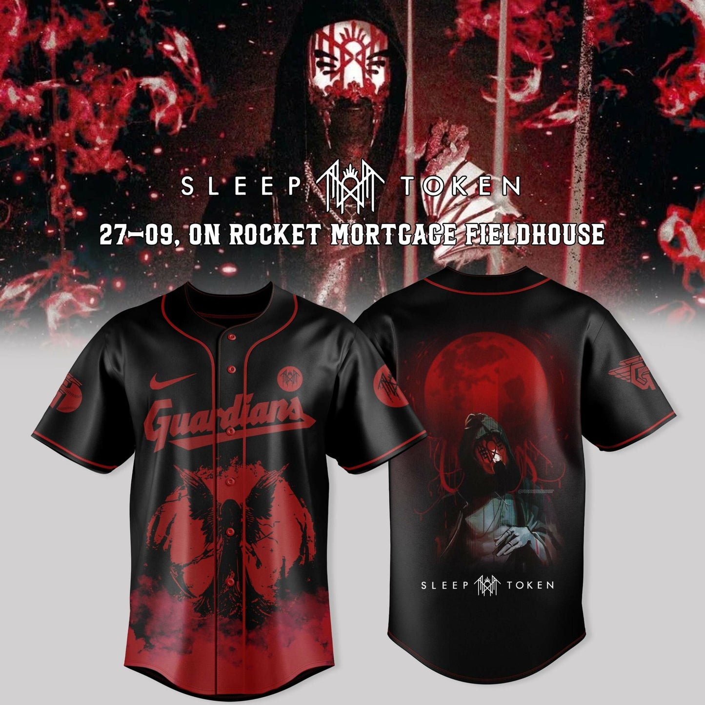 Cleveland Guardians x Sleep Token: Even in Arcadia Tour Merch Jersey