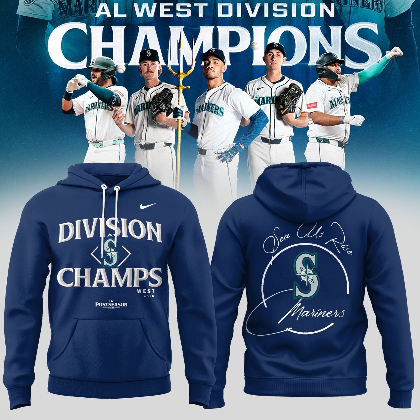 Seattle Mariners 2025 AL West Division Champions Limited Edition Hoodie