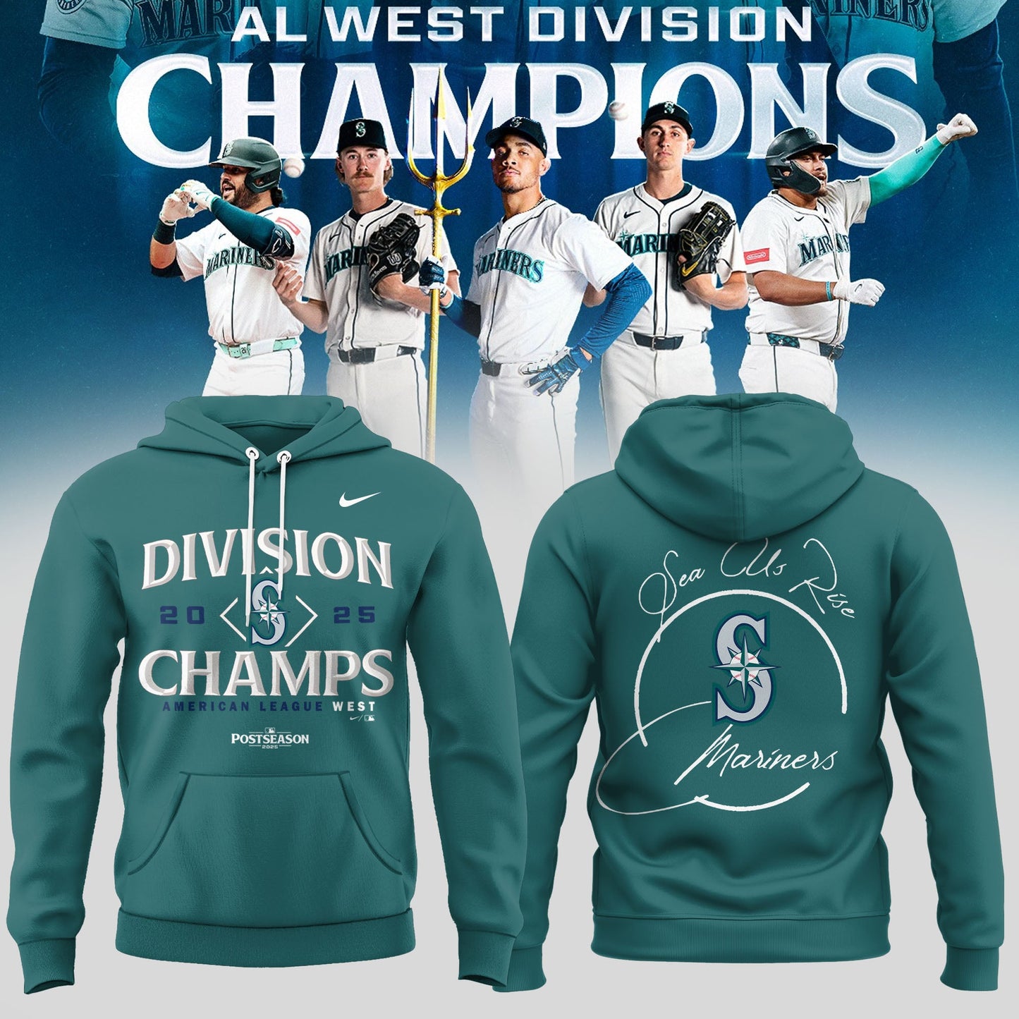 Seattle Mariners 2025 AL West Division Champions Limited Edition Hoodie