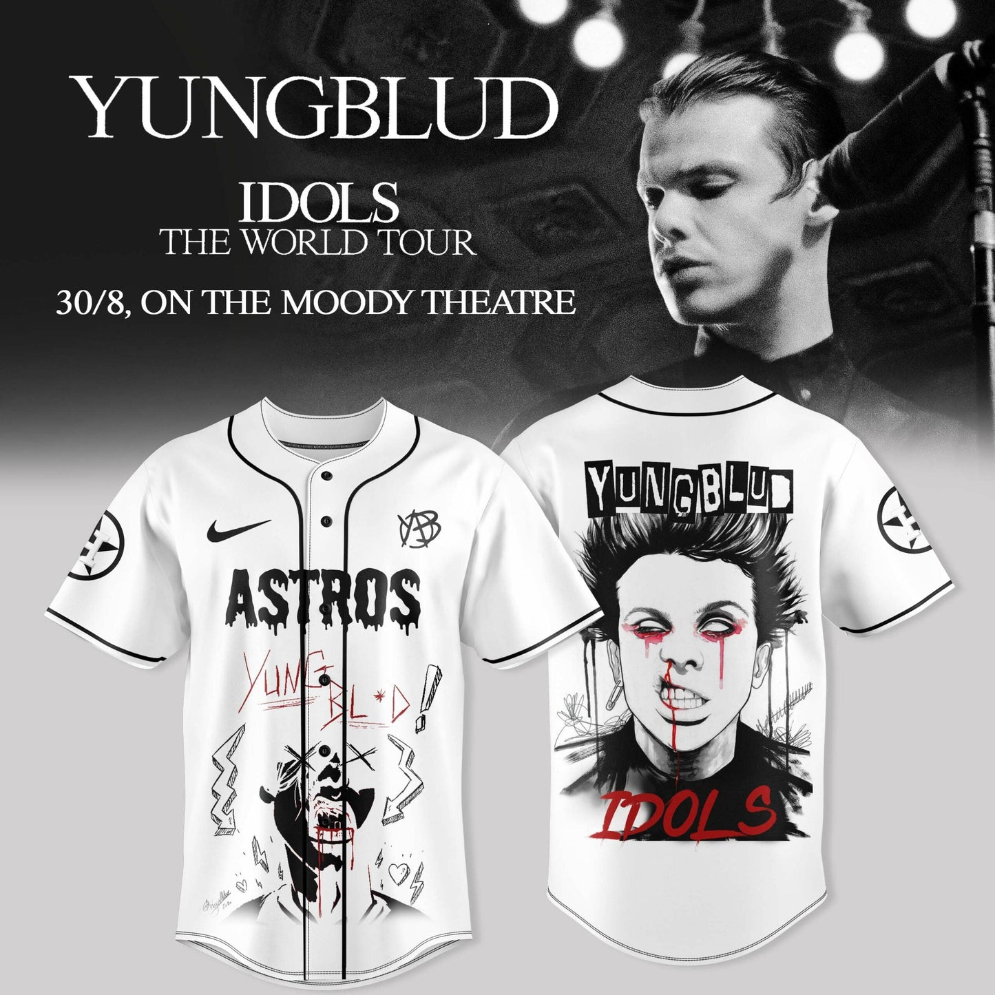 Houston Astros X YUNGBLUD: IDOLS THE WORLD TOUR – NA TOUR Merch
