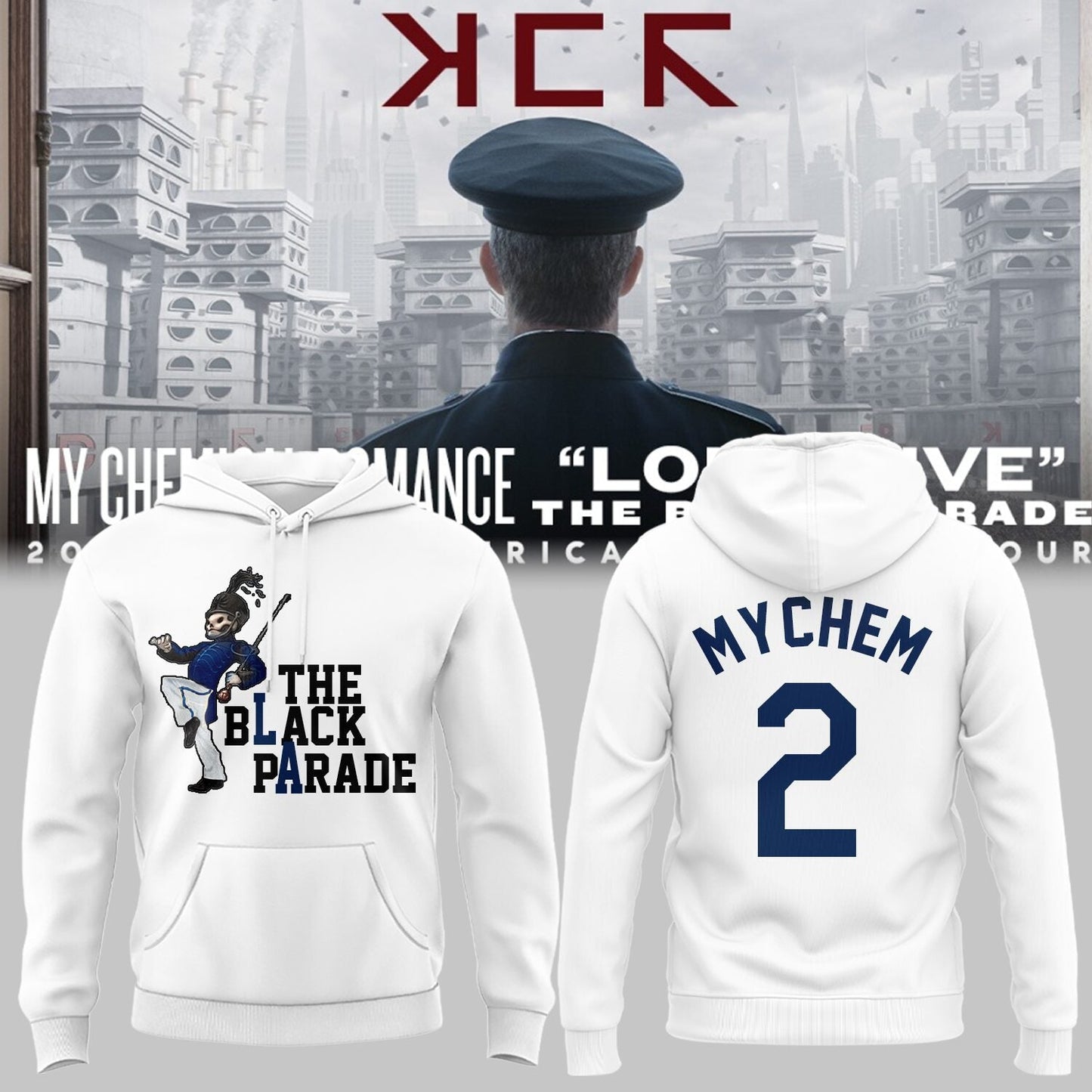 Limited Edition “Long Live: The Black Parade Tour 2025 x LA” Hoodie