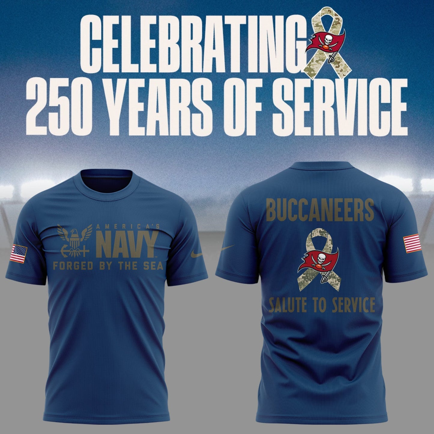 Limited Edition Buccaneers Celebrating 250 Years Of Service TShirt