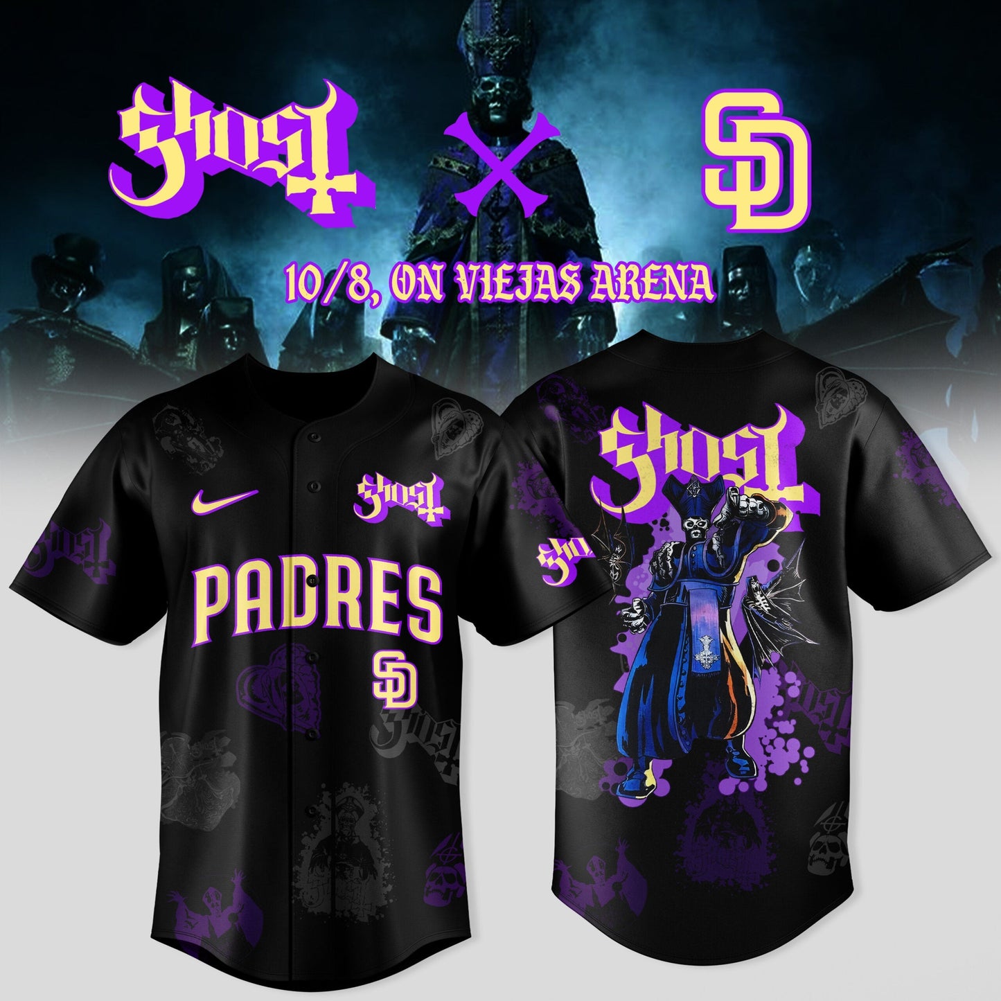 San Diego Padres x Ghost Band World Tour 2025 Jersey