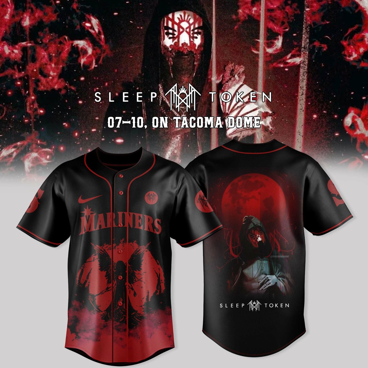 Seattle Mariners x Sleep Token: Even in Arcadia Tour Merch Jersey