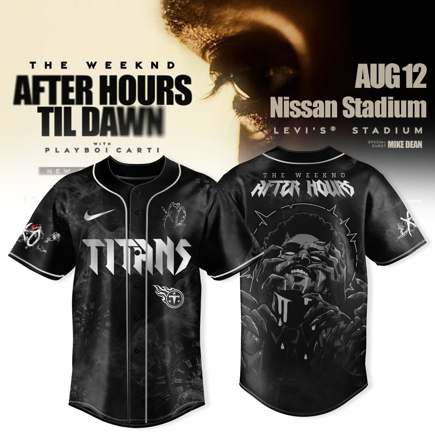 Tennessee Titans x After Hours Til Dawn 2025 – The Weeknd Jersey