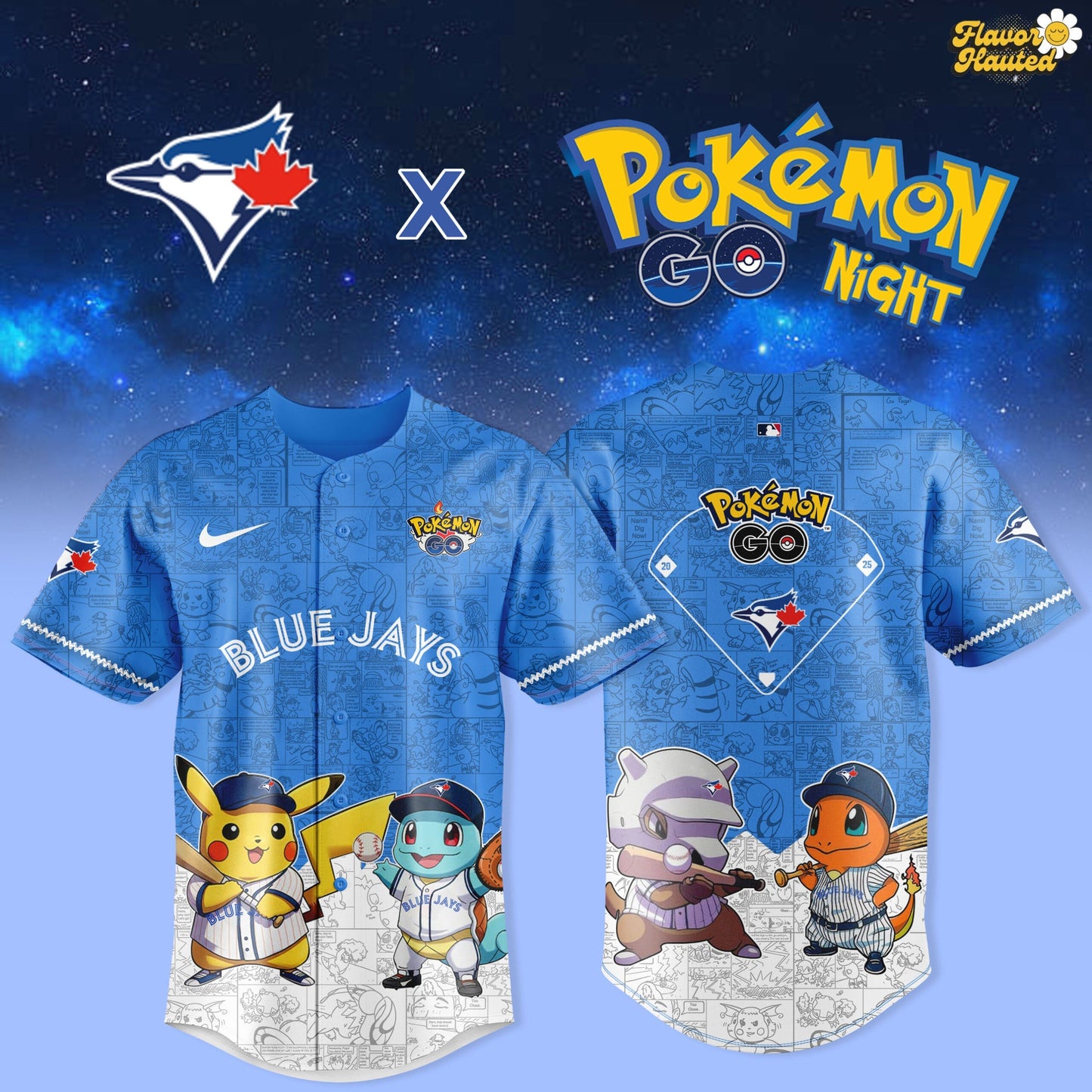 Toronto Blue Jays x Pokémon GO Night Jersey