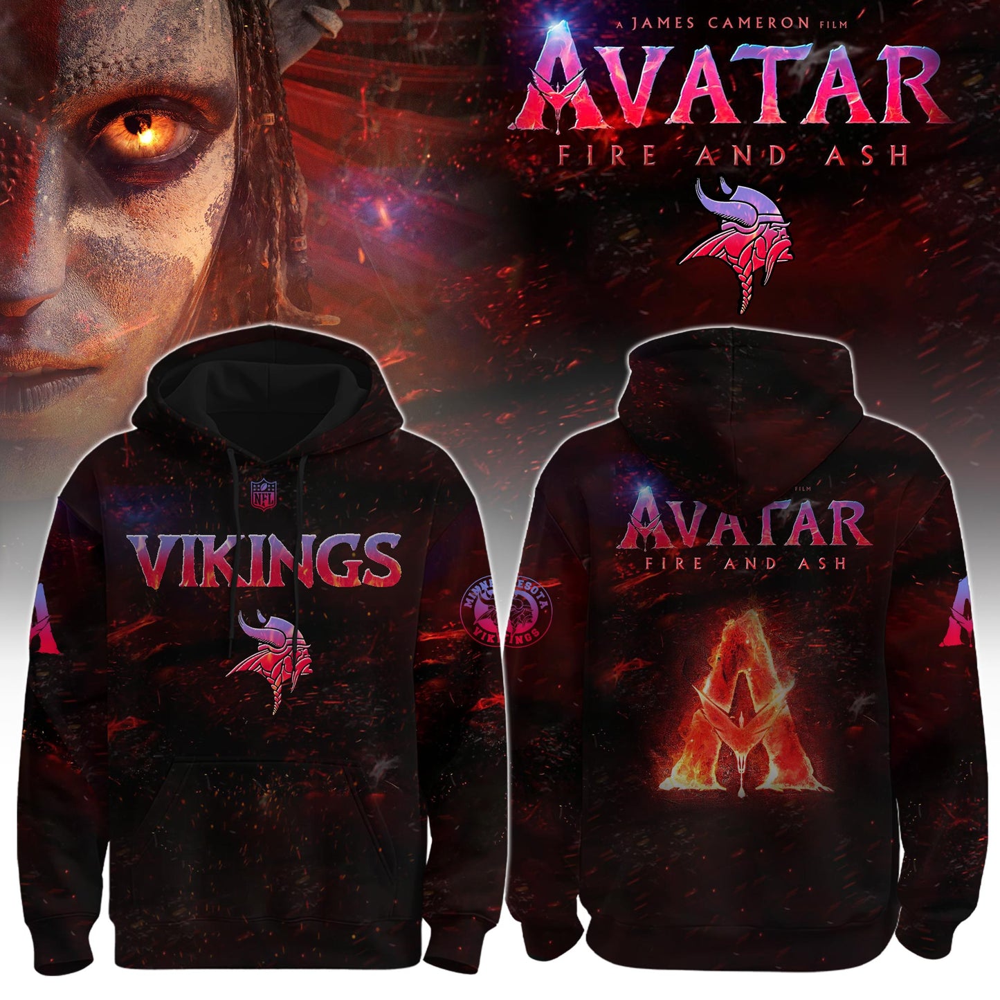 Minnesota Vikings x Avatar 3 “Fire and Ash” Editions Limited +Selling Out Fast