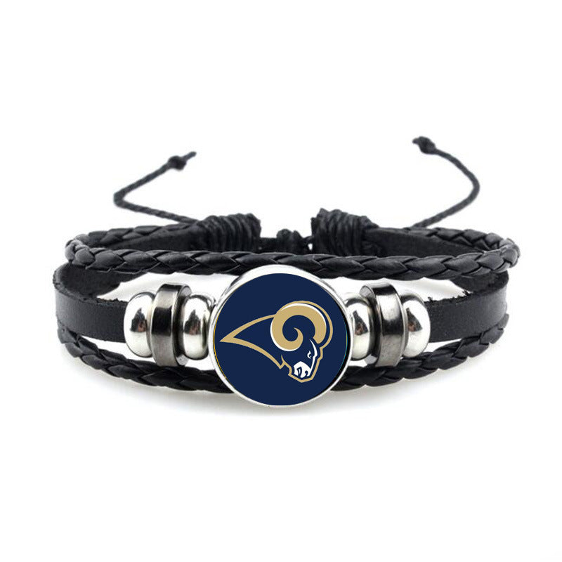 Rugby Leather Bracelet Retro Multilayer Leather Bracelet