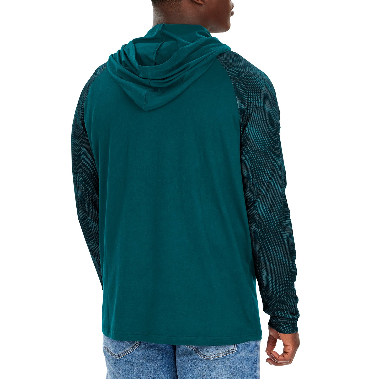 Zubaz NFL Men's Philadelphia Eagles Viper Print Pullover Hooded Sweatshirt