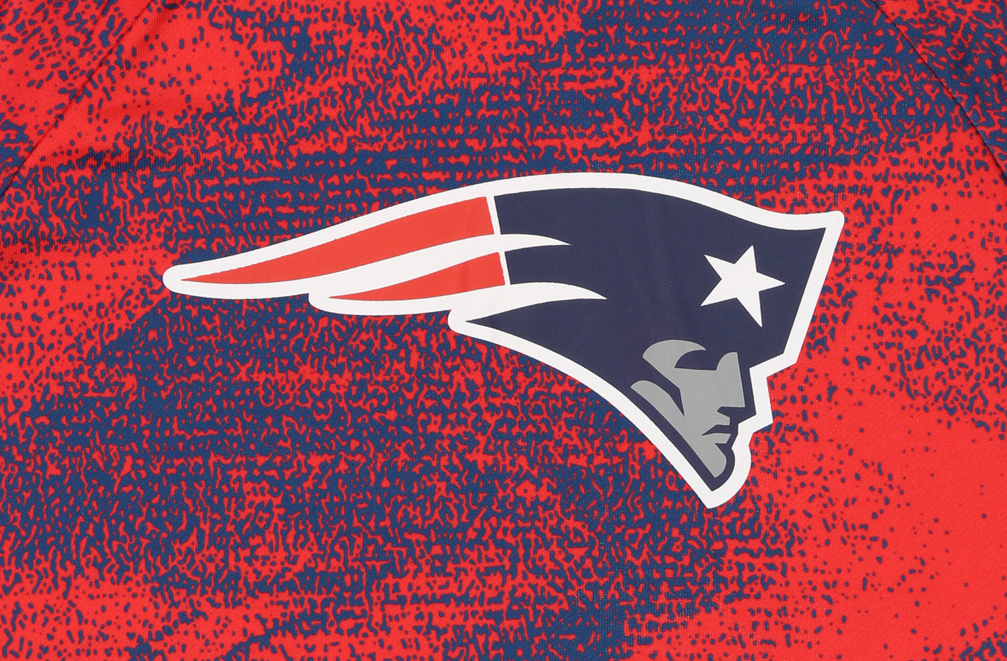 Zubaz NFL New England Patriots Men's Static Body Lightweight Performance French Terry Hoodie Size LARGE