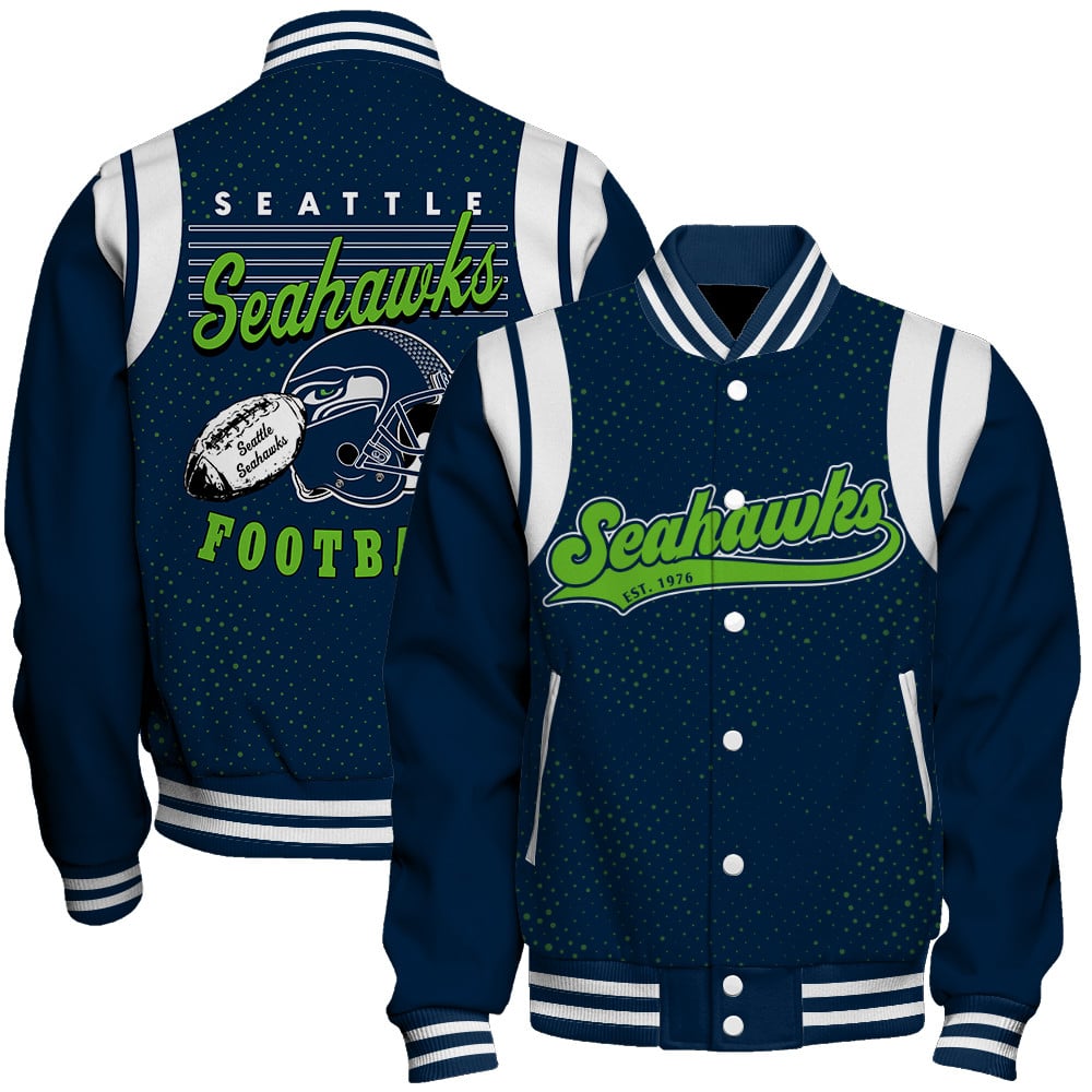 Seattle Seahawks National Football League 2025 Make Your Mark Unisex Varsity Jacket