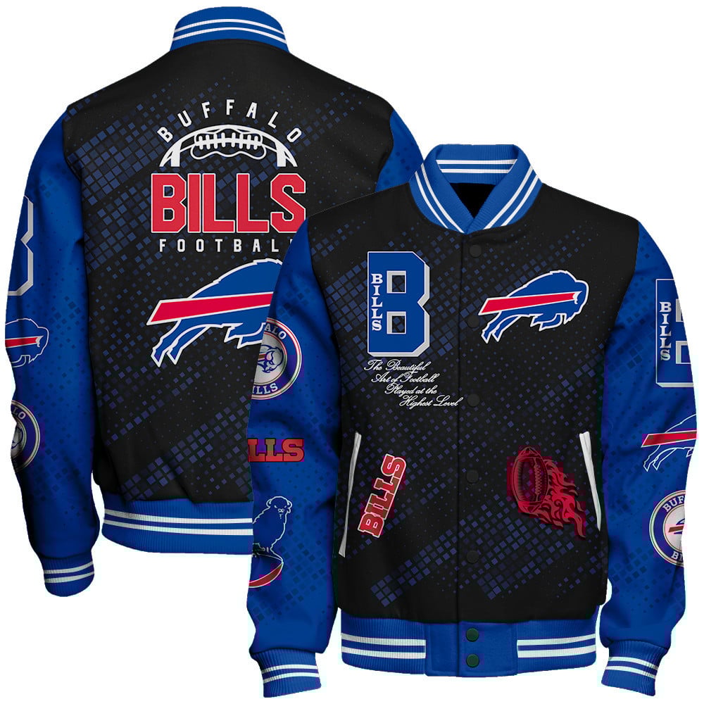 Buffalo Bills National Football League Pattern Varsity Jacket V13