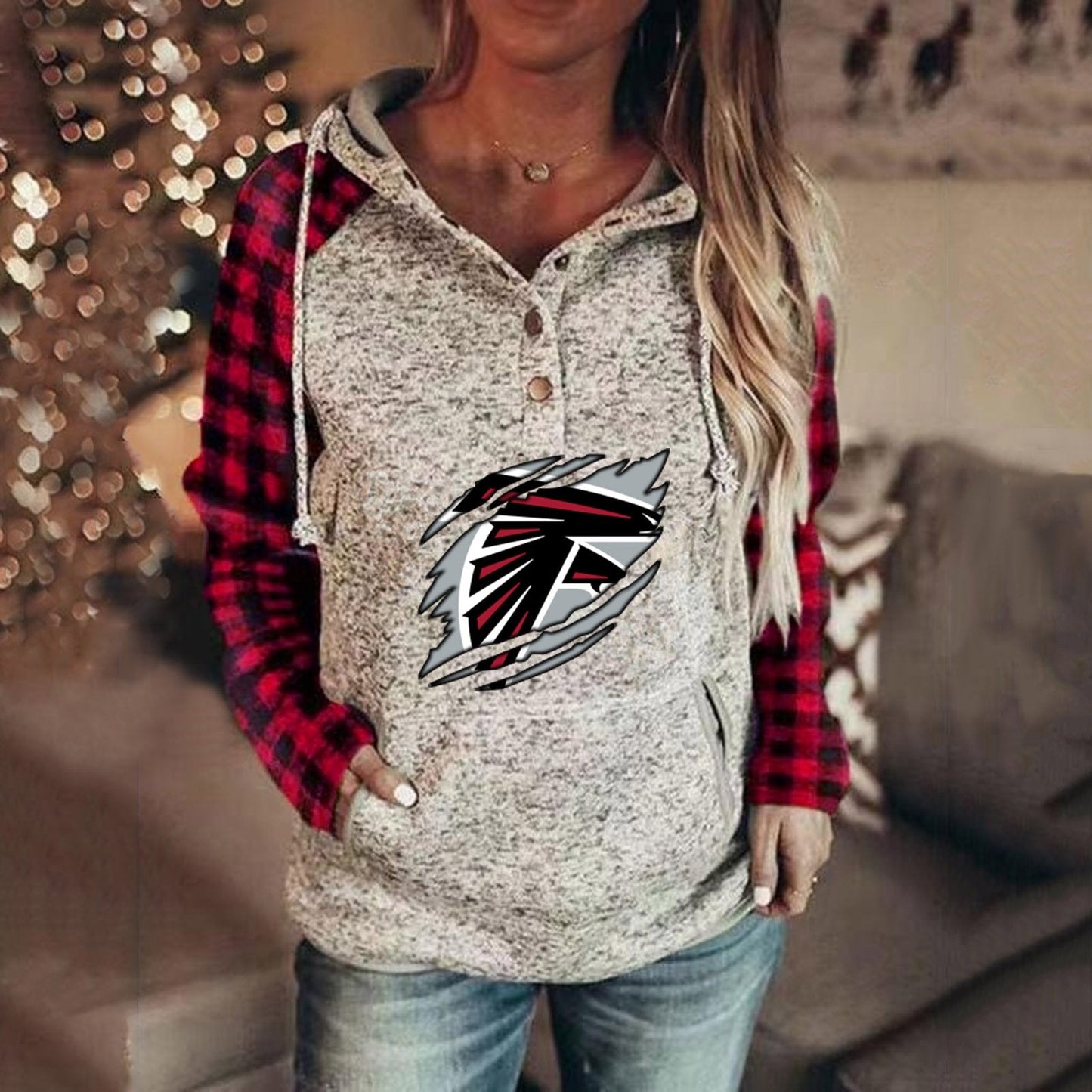 Atlanta Falcons 3D Printed Splicing Hoodie