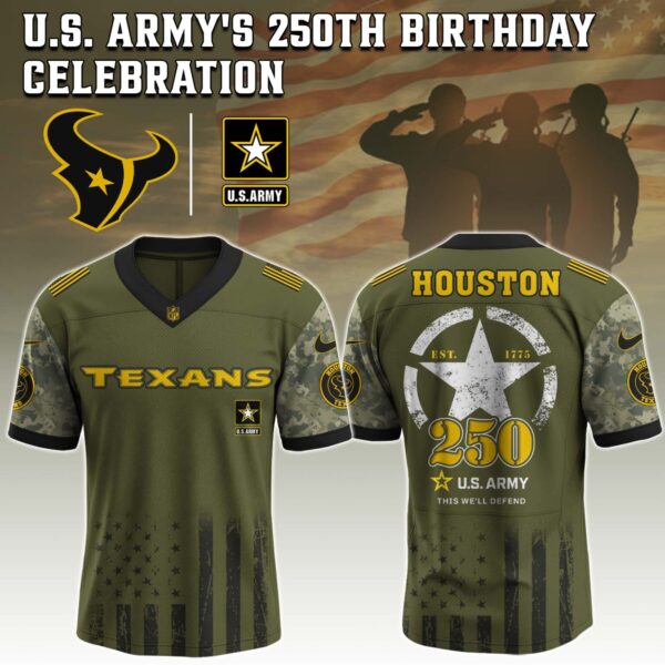 Houston Texans x U.S. ARMY'S 250TH Birthday Special Edition Jersey - Tycheco