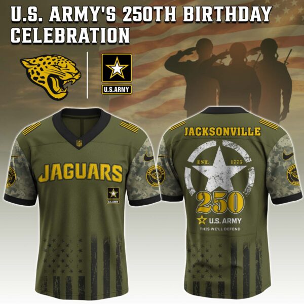 Jacksonville Jaguars x U.S. ARMY'S 250TH Birthday Special Edition Jersey - Tycheco