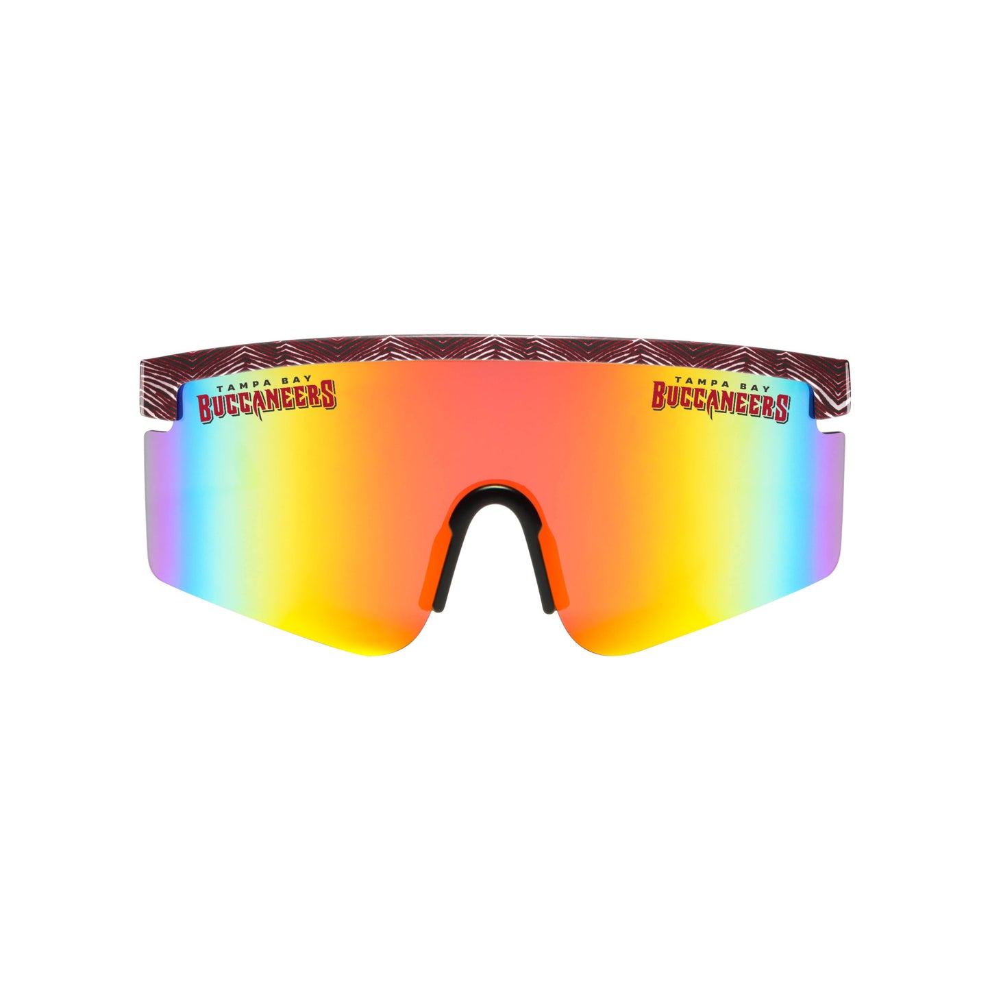 FOCO X Zubaz NFL Collab 90s Retro Swag Sunglasses, Tampa Bay Buccaneers