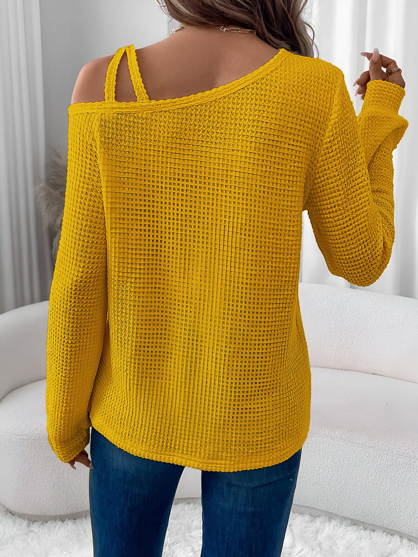Asymmetric Off-Shoulder Women's Sweatshirt
