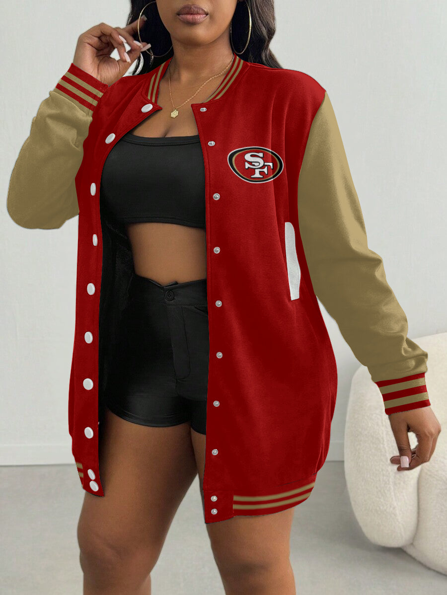 San Francisco 49ers Women's Limited Edition Button Down Long Sleeve Jacket Dress