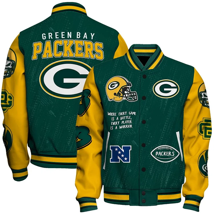 Green Bay Packers National Football League Pattern Varsity Jacket V13