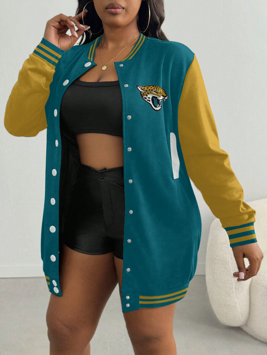 Jacksonville Jaguars Women's Limited Edition Button Down Long Sleeve Jacket Dress