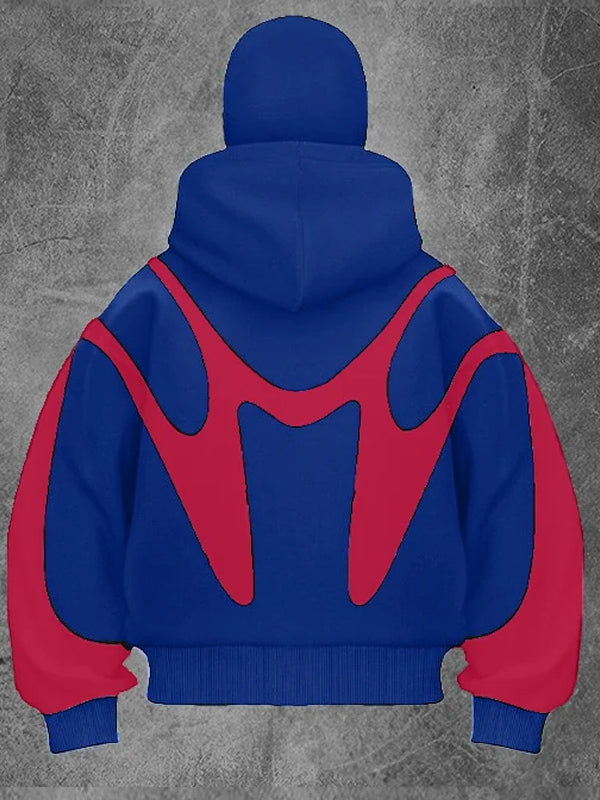 Unisex Masked Double Hooded Cardigan Jacket