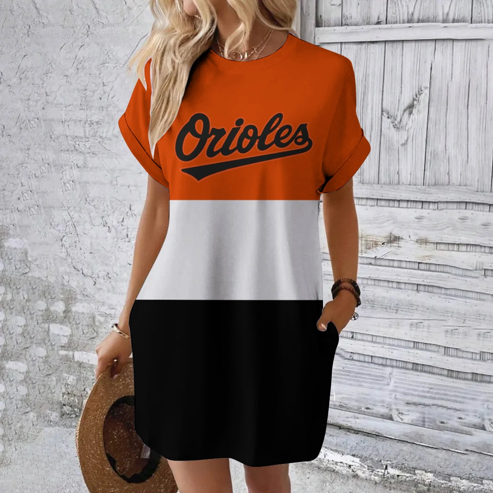 Orioles Hidden Pocket Short Sleeve Tee Dress