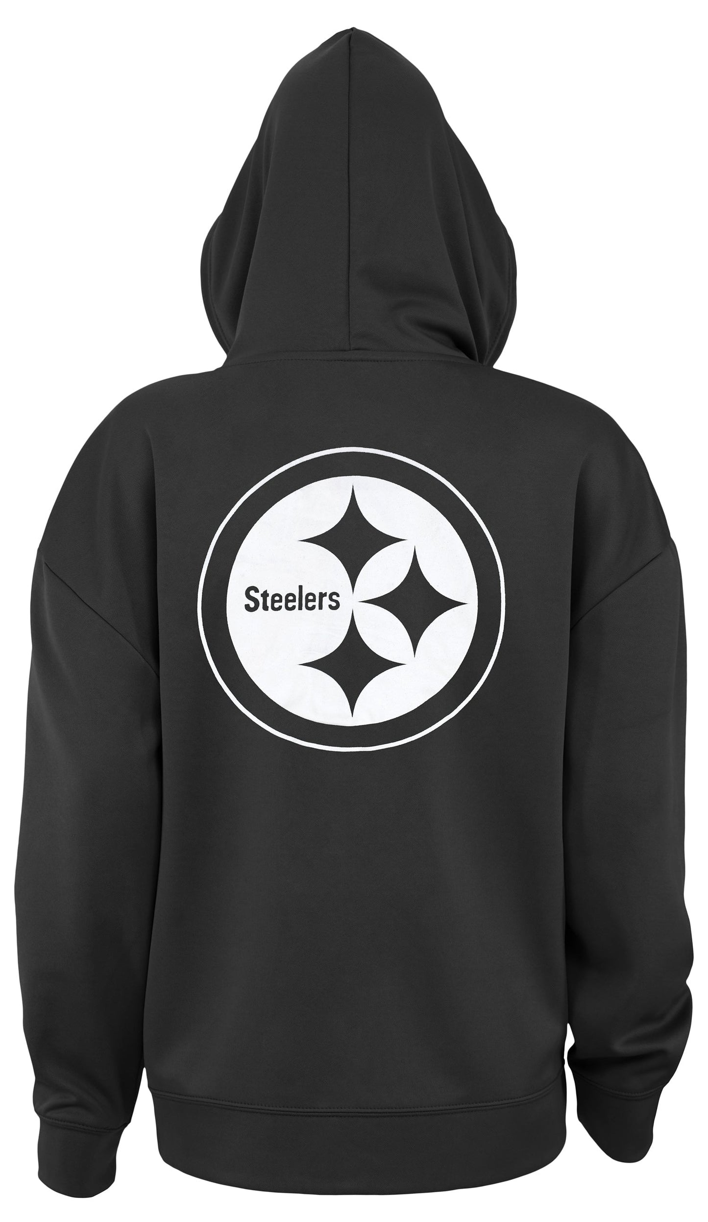 Zubaz NFL Women's Standard Full Zip Hoodie Pittsburgh Steelers