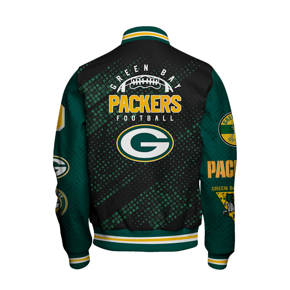 Green Bay Packers National Football League Pattern Varsity Jacket V13