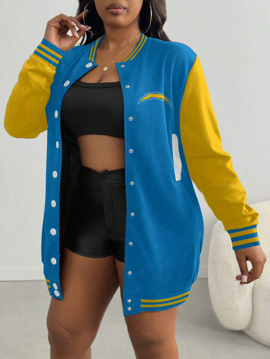 Los Angeles Chargers Women's Limited Edition Button Down Long Sleeve Jacket Dress