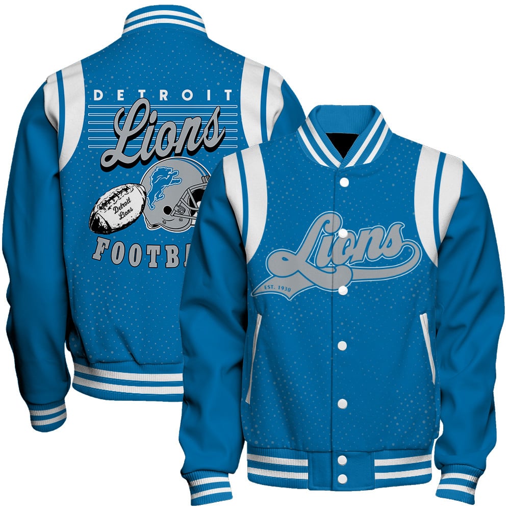 Detroit Lions National Football League 2025 Make Your Mark Unisex Varsity Jacket
