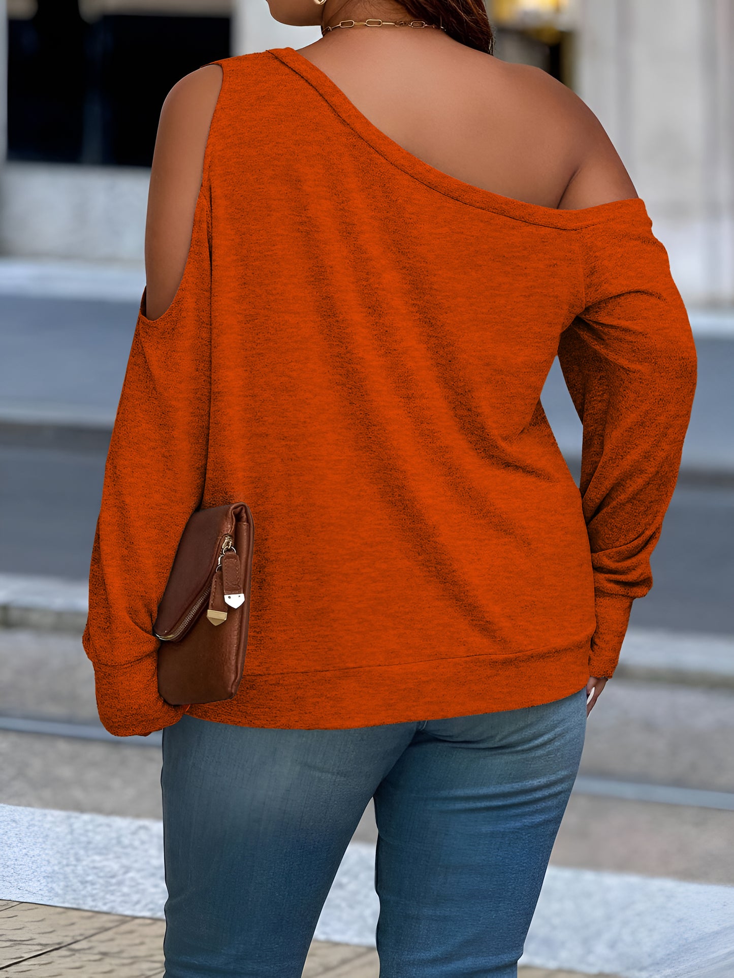 Asymmetric Off-Shoulder Women's Sweatshirt