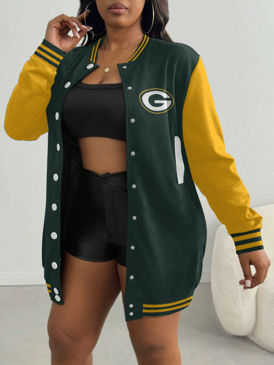 Green Bay Packers Women's Limited Edition Button Down Long Sleeve Jacket Dress