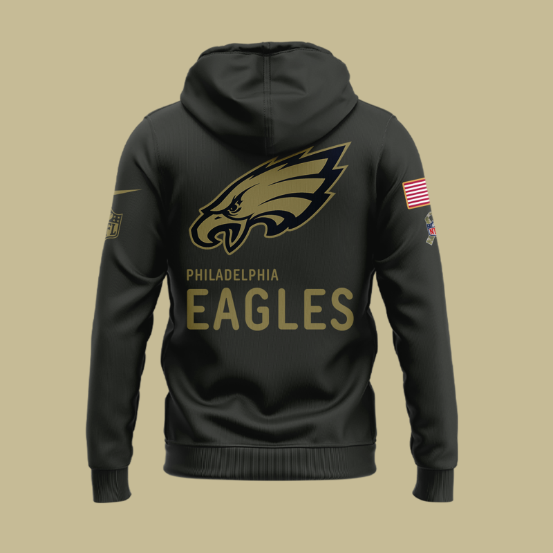Philadelphia Eagles Salute to Service Sideline 2025 Hoodie