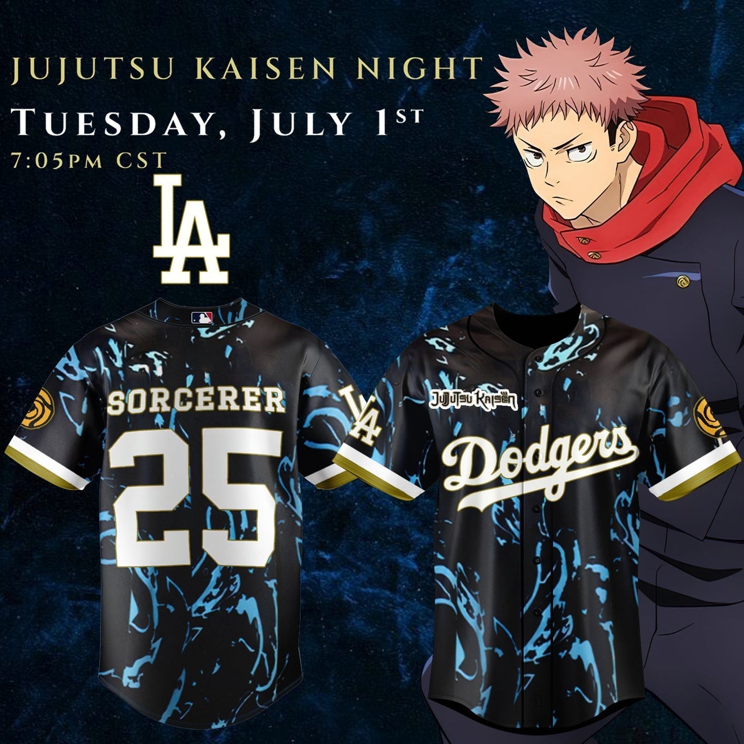 Los Angeles Dodgers x Jujutsu Kaisen Limited Jersey 2025