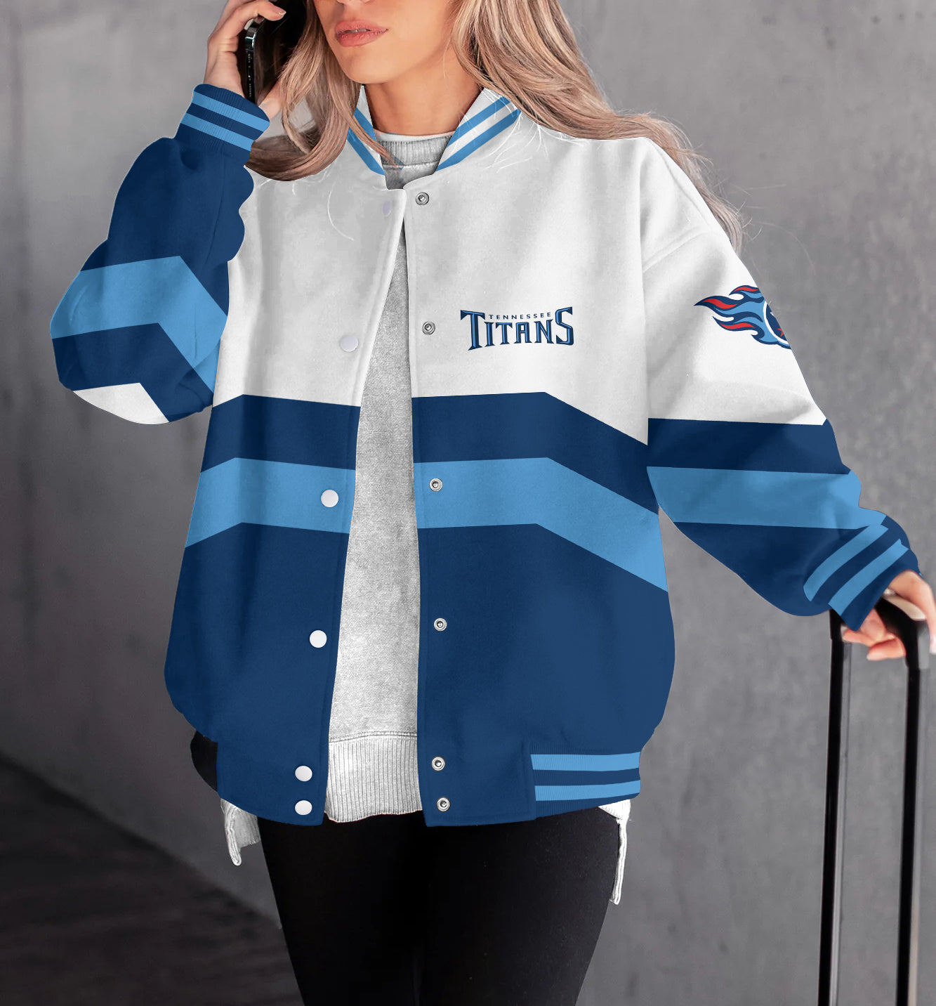 Tennessee Titans Women's Long Pass Full- Snap Casual Jacket