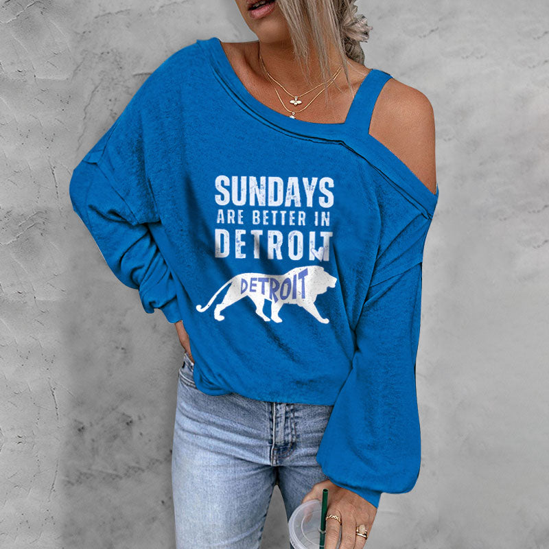 Sundays Are Better In Detroit LONG SLEEVE TOP
