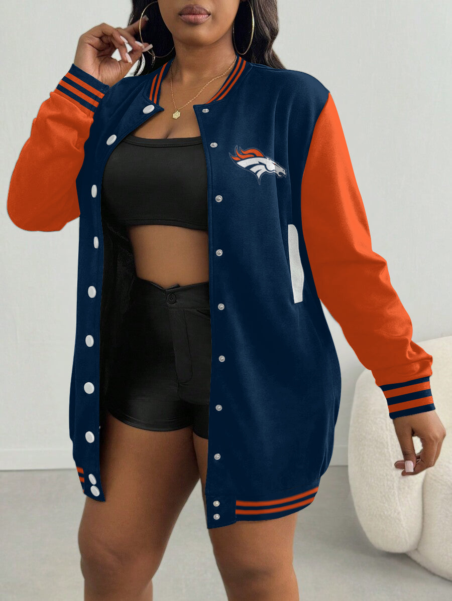 Denver Broncos Women's Limited Edition Button Down Long Sleeve Jacket Dress