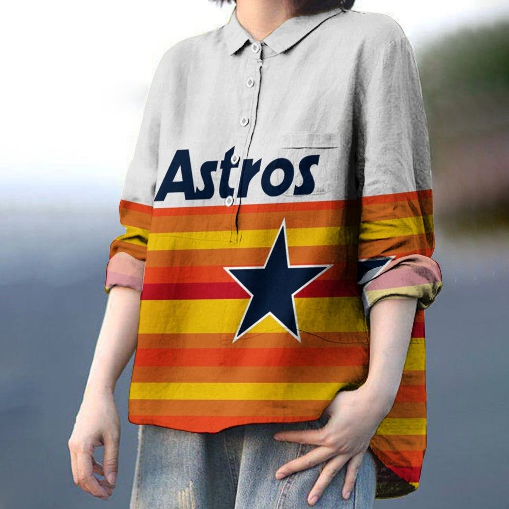 Women's oversized printed casual shirt